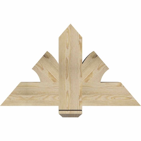 Ekena Millwork Redmond Rough Sawn Timber Gable Bracket, Douglas Fir, 36"W x 21"H x 6"D x 6"F, 14/12 Pitch GBW036X21X0606RED00RDF